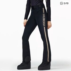 2 Piece Set - Goldbergh Cher Ski Pants 4 plus XS Top Glittering Gold Details